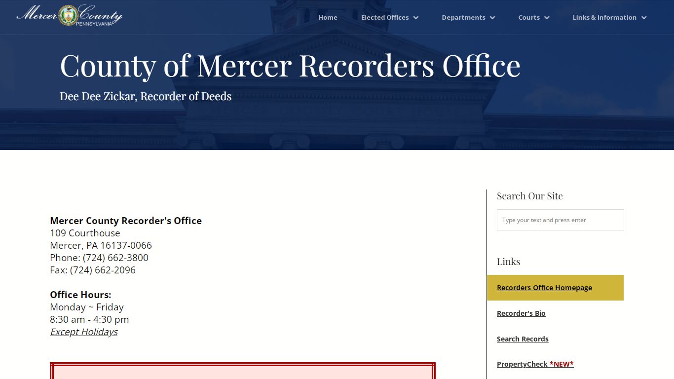 County of Mercer Recorders Office - mercercountypa.gov